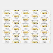 Yellow School Bus Kids Birthday Party Inpakpapier Vel (Voorkant)