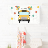 Yellow School Bus Kids Birthday Party Spandoek