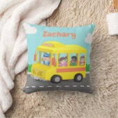 Yellow School Bus Kinder Room Decor Sierkussen (Deken)