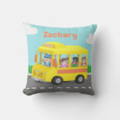Yellow School Bus Kinder Room Decor Sierkussen (Voorkant)