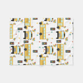 Yellow School Bus Party Kinder Fleece Deken (Voorkant (Horizontaal))