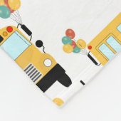 Yellow School Bus Party Kinder Fleece Deken (Hoek)