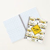 Yellow School Bus Party School Aantekeningen Notitieboek (Binnen)