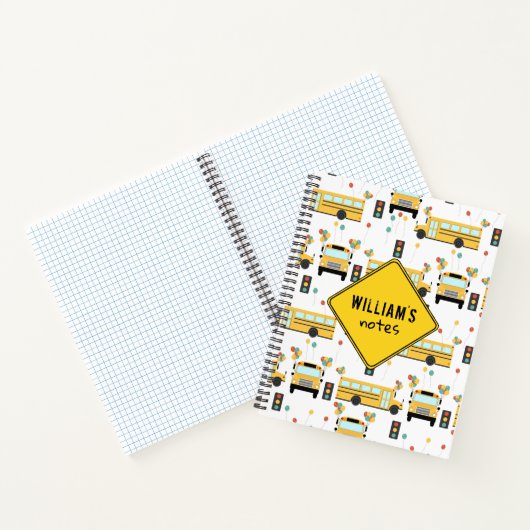 Yellow School Bus Party School Aantekeningen Notitieboek (Binnen)