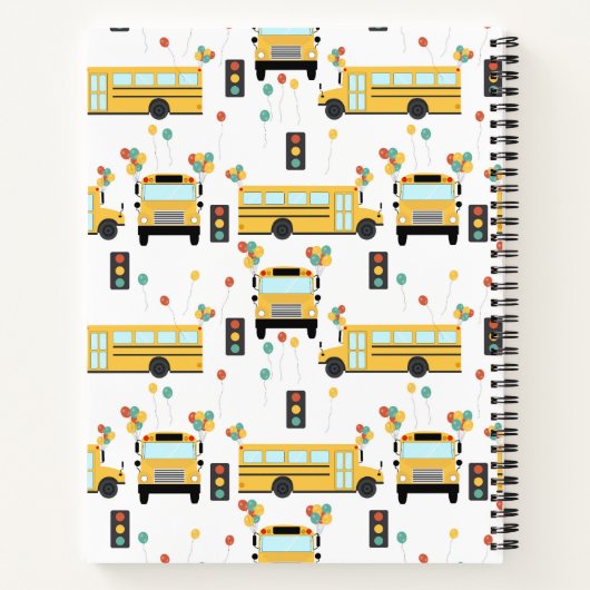 Yellow School Bus Party School Aantekeningen Notitieboek (Achterkant)