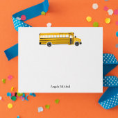 Yellow School Bus Personal Stationery Kaart