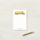 Yellow School Bus Personal Stationery Post-it® Notes (Op bureau)