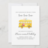 Yellow School Bus Peuter Verjaardag Uitnodiging (Voorkant)