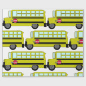 Yellow School Bus with Stop Sign Cadeaupapier (Vlak)