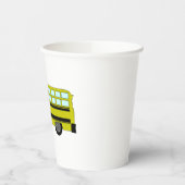 Yellow School Bus with Stop Sign Papieren Bekers (Links)