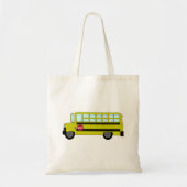 Yellow School Bus with Stop Sign Tote Bag (Voorkant)