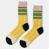 Yellow School Pencil Teachers Personalized Sokken (Links)