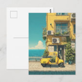 Yellow Scooter by Seaside Briefkaart (Voorkant / Achterkant)
