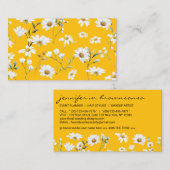 Yellow Script Signature Daisy Visitekaartje (Voorkant / Achterkant)