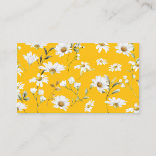 Yellow Script Signature Daisy Visitekaartje