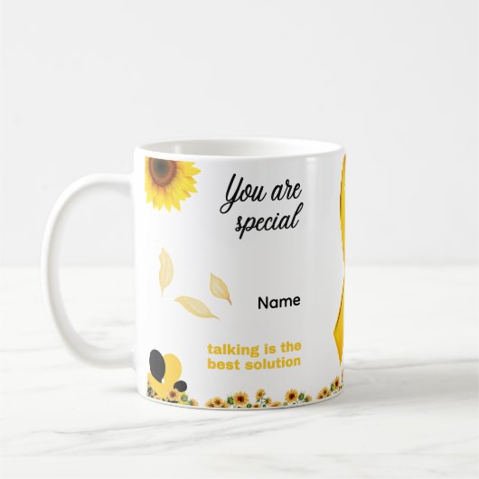 Yellow September Awareness Mok – Je bent speciaal (Links)