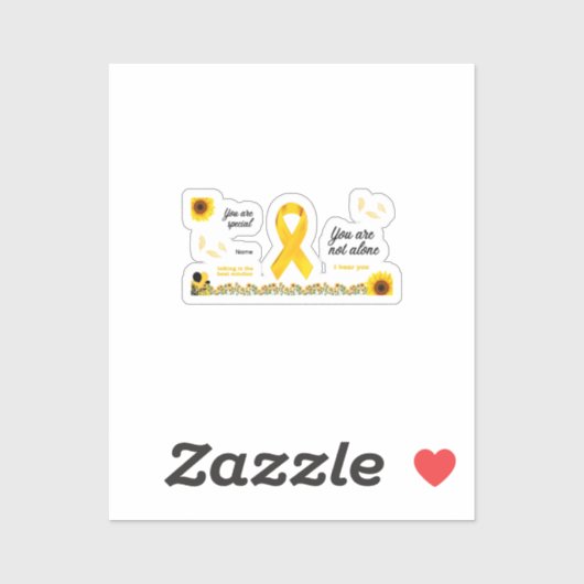 Yellow September Awareness Sticker (Vel)