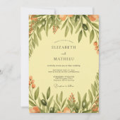 Yellow Serene Mediterranean Wedding Kaart (Voorkant)