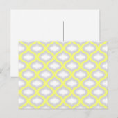 Yellow & Shades of Grey Geometric Pattern Postcard Briefkaart (Voorkant / Achterkant)