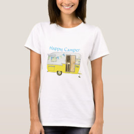 Yellow Shasta Camping Trailer Woman's Tee Shirt
