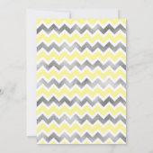 Yellow Silver Baby Sprinkle baby shower uitnodigin Kaart (Achterkant)