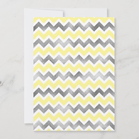 Yellow Silver Baby Sprinkle baby shower uitnodigin Kaart (Achterkant)