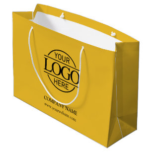 Yellow Simple Branded Business Logo Promotional Groot Cadeauzakje