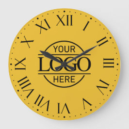Yellow Simple Branded Company Business Logo Custom Grote Klok