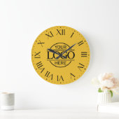 Yellow Simple Branded Company Business Logo Custom Grote Klok (Huis)