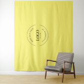 Yellow Simple Custom Logo achtergrond bedrijf Wandkleed (In situ)