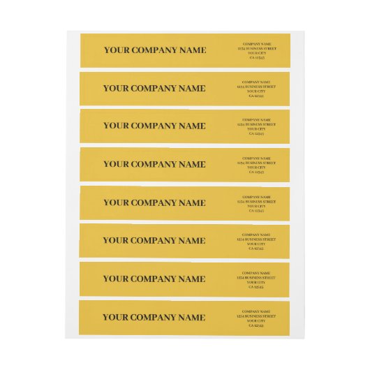 Yellow Simple Elegant Minimalist Custom Business  (Vel)