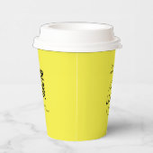 Yellow Simple Logo QR Code Company Swag Papieren Bekers (Rechts)