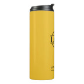 Yellow Simple Modern Branded Company Business Logo Thermosbeker (Gedraaid links)