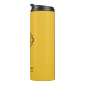Yellow Simple Modern Branded Company Business Logo Thermosbeker (Geroteerd rechts)
