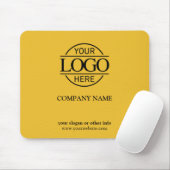 Yellow Simple Modern Custom Company Business Logo Muismat (Met muis)