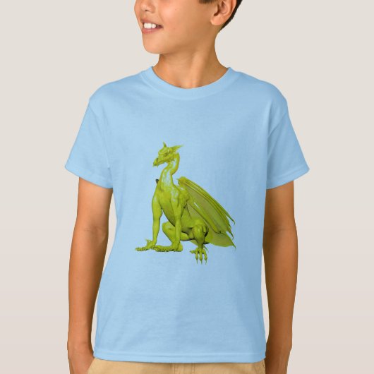 Yellow Sitting Dragon T-shirt (Voorkant)