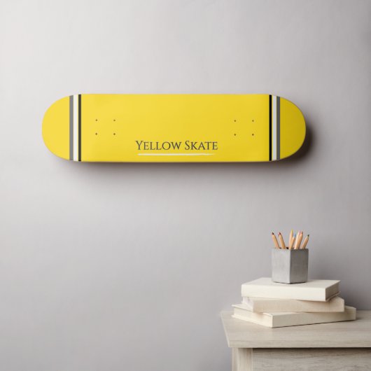 Yellow Skate Persoonlijk Skateboard (Muurkunst (Horizontaal))