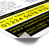 Yellow Skip, Skip/Dumpster Company Adverteren Poster (Hoek)