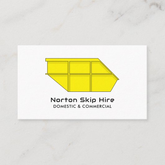 Yellow Skip, Skip/Dumpster Company Visitekaartje (Voorkant)