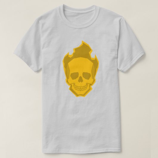 Yellow Skull Graphic T-Shirt – Bright Skull Design (Design voorkant)