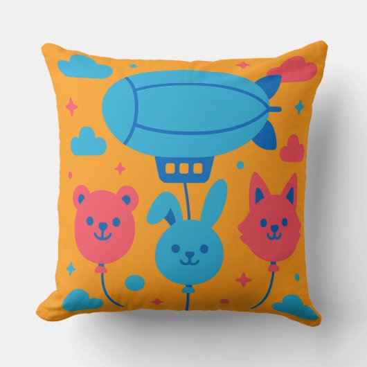 Yellow Sky Parade Kussen (Voorkant)