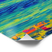"Yellow Sky Race" Zeelandschap Perfect Poster (Hoek)