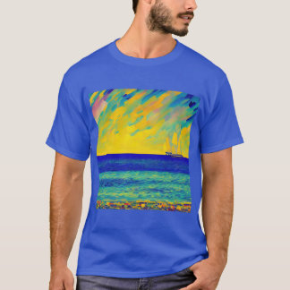 "Yellow Sky Race" Zeelandschap T-shirt