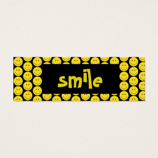 Yellow Smile Black Kaart (Voorkant)