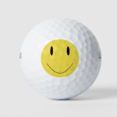 Yellow smile face 001 golfballen (Voorkant)