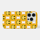 Yellow Smiley Emoji Happy Face Phone Case iPhone Hoesje (Achterkant horizontaal)