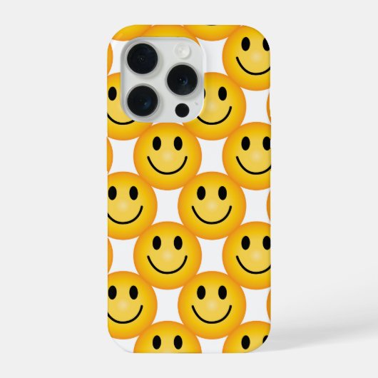 Yellow Smiley Emoji Happy Face Phone Case iPhone Hoesje (Achterkant)