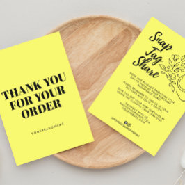 Yellow Snap Tag Share  Business Thank You Card Bedankkaart
