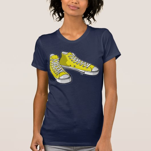 Yellow sneakers t-shirt (Voorkant)