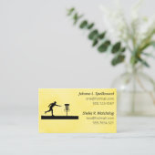 Yellow Social calling card-Disc Golf Visitekaartje (Staand voorkant)